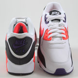 Nike Damen/Kinder Sneaker Air Max 90 LTR White/Bright Crimson-Black