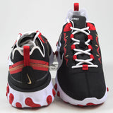 Nike Herren Sneaker React Element 55 Black/White-Gym Red