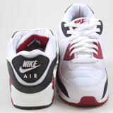 Nike Herren Sneaker Air Max 90 White/White-New Maroon-Black